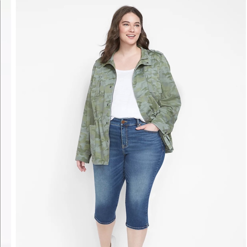 Lane Bryant high rise curvy fit pedal jeans